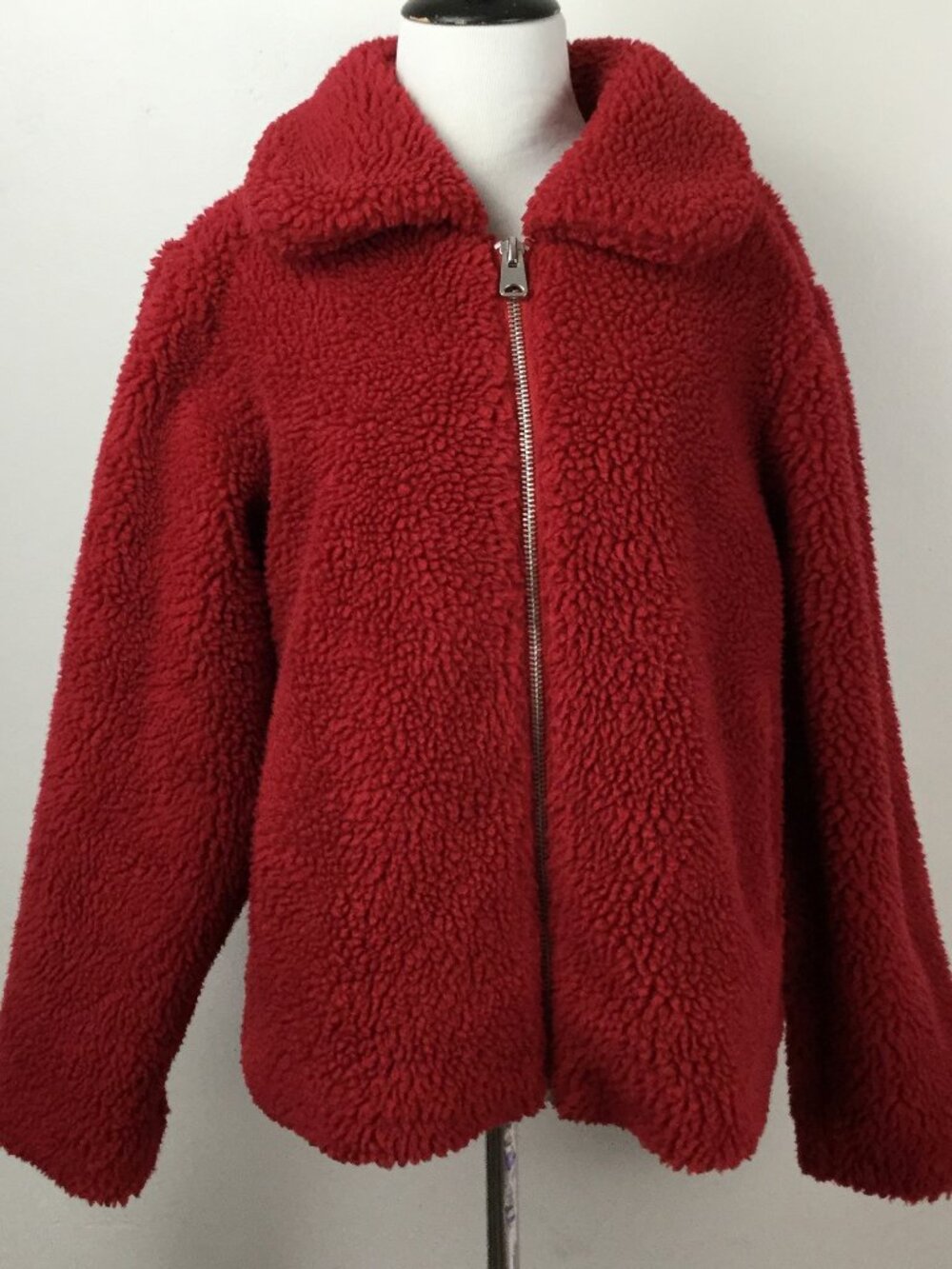 Urban Outfitters BDG Teddybear Sherpa Cranberry Jacket m